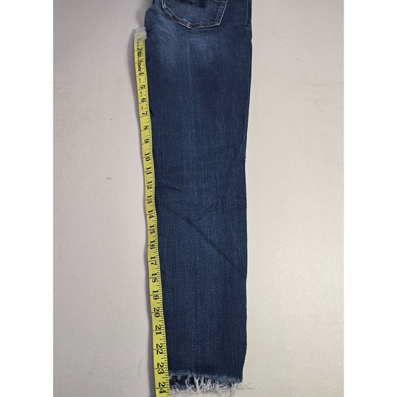 American Eagle Jegging Women's 4 Regular Blue Dark Wash Super Stretch X Distress - Picture 10 of 16